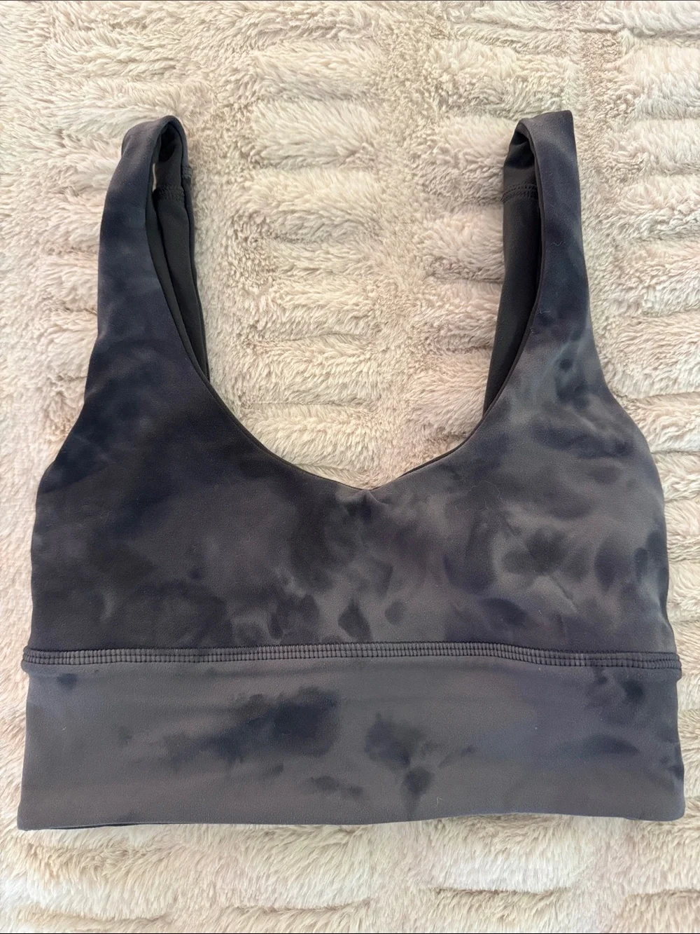 lululemon athletica Charcoal Tie-Dye Scoop Sports Bra